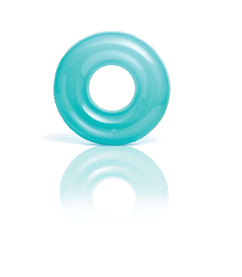Laad de afbeelding in de Gallery-viewer, Intex Transparant Gekleurde Zwemband-Blauw
