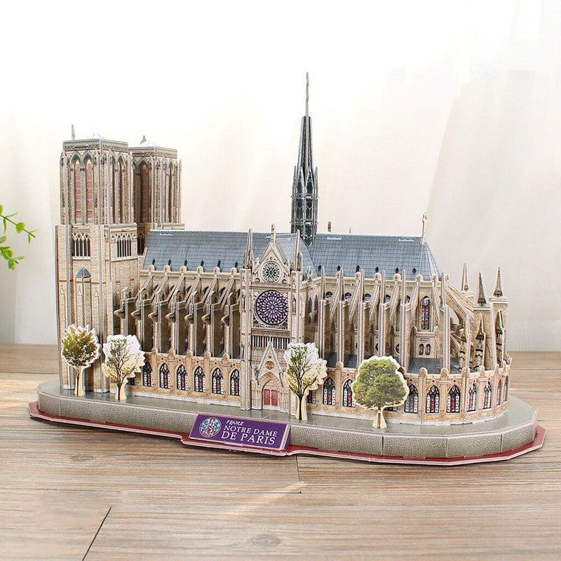 Laad de afbeelding in de Gallery-viewer, Cubic Fun National Geographic 3D Puzzel Notre-Dame Parijs 128 Stukjes
