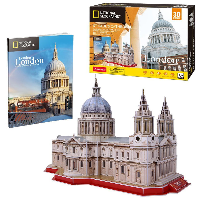 Laad de afbeelding in de Gallery-viewer, Cubic Fun National Geographic 3D Puzzel St. Pauls Cathedral 107 Stukjes
