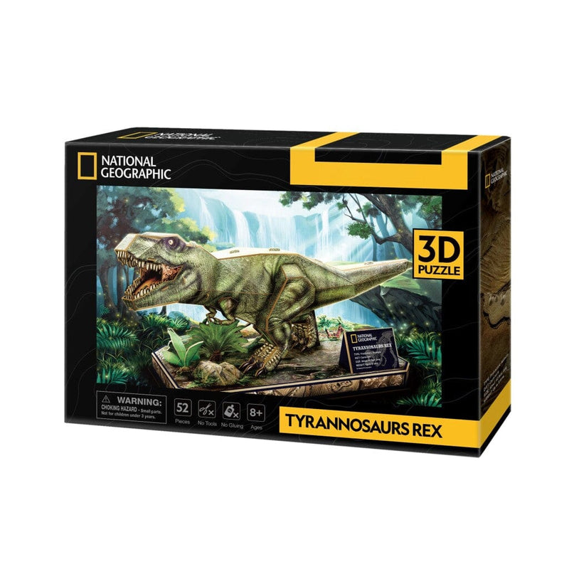 Laad de afbeelding in de Gallery-viewer, National Geographic Houten 3D Puzzel Tyrannosaurus Rex 52 Stukjes
