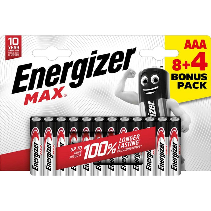 Energizer En-Nmaxaaa84 Alkaline-Batterij Aaa 1.5 V Dc 12-Blister