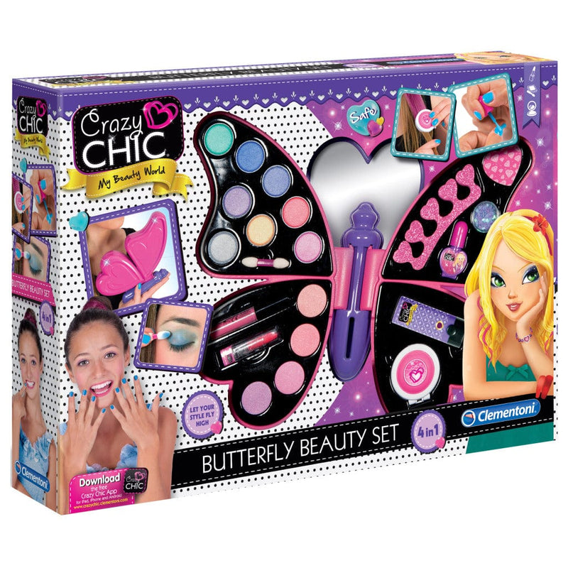 Laad de afbeelding in de Gallery-viewer, Clementoni Crazy Chic Butterfly Beautyset Make-Up Koffer
