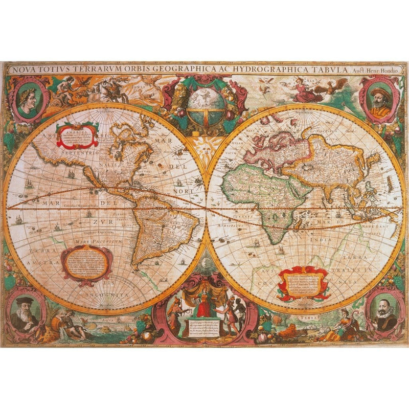 Laad de afbeelding in de Gallery-viewer, Clementoni High Quality Collection Puzzel Old Map 1000 Stukjes
