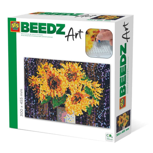 Ses Creative Beedz Art Strijkkralen Zonnebloemen 30X45.5 Cm 7000 Stuks