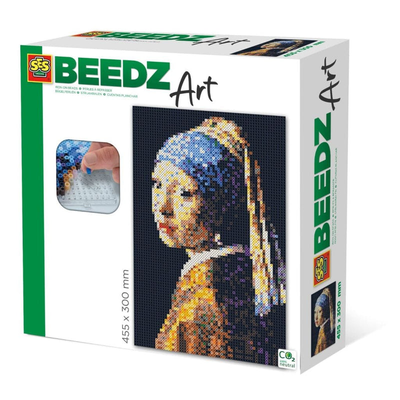 Laad de afbeelding in de Gallery-viewer, Ses Creative Beedz Art Strijkkralen Meisje Met De Parel 45.5X30 Cm 7000 Stuks
