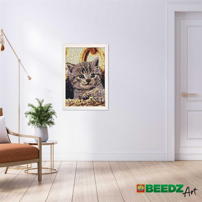 Laad de afbeelding in de Gallery-viewer, Ses Creative Beedz Art Strijkkralen Kitten 45.5X30 Cm 7000 Stuks
