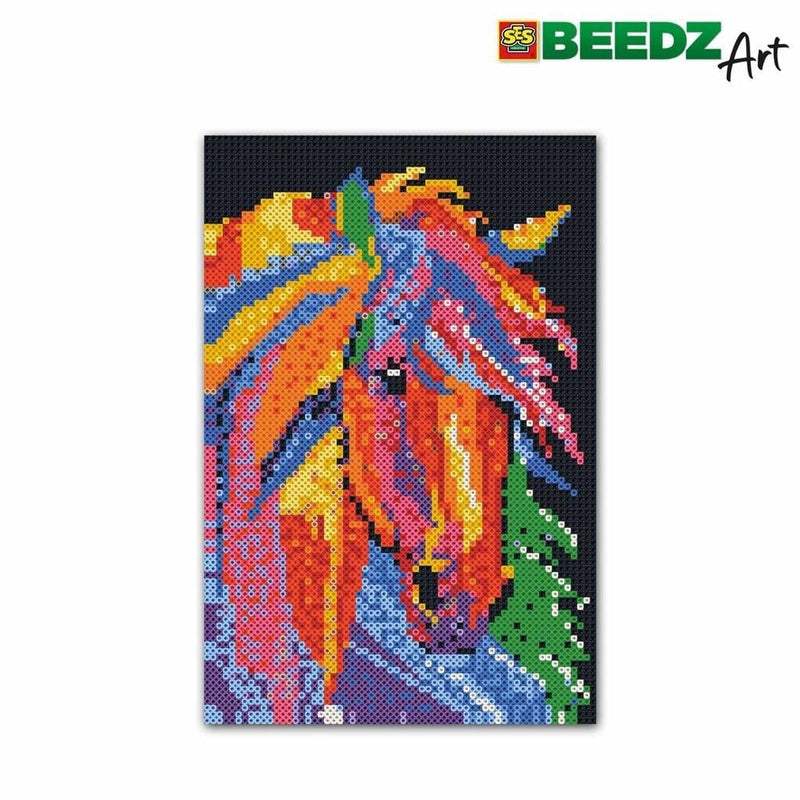 Laad de afbeelding in de Gallery-viewer, Ses Creative Beedz Art Strijkkralen Paard Fantasie 45.5X30 Cm 7000 Stuks
