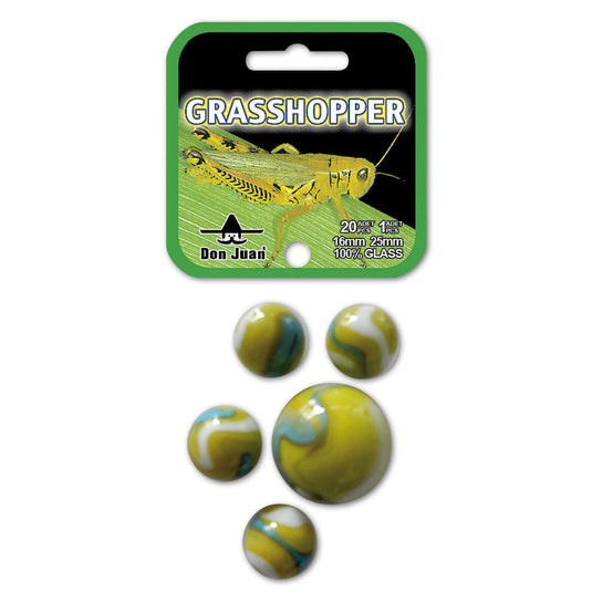 Don Juan Grasshopper Knikkers 21 Stuks 16+25 Mm