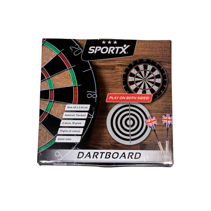 Laad de afbeelding in de Gallery-viewer, Sportx Dartbord 45 Cm Met 6 Darts
