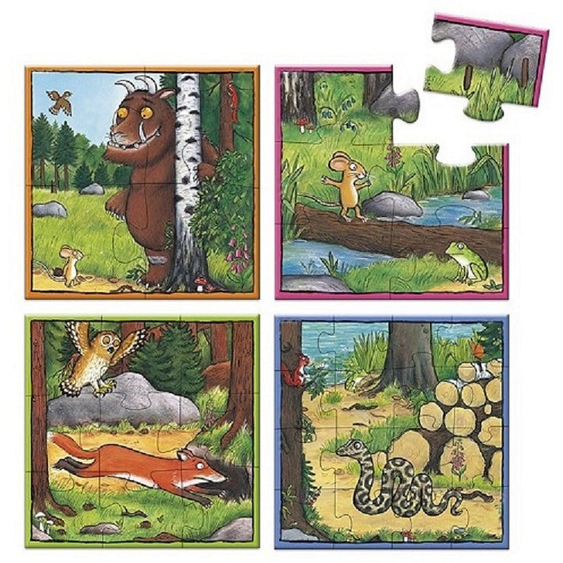 Laad de afbeelding in de Gallery-viewer, Bambolino Toys Gruffalo 4In1 Puzzel 4-16 Stukjes
