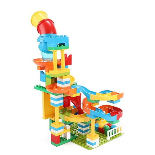Toi-Toys Blocks Bouwblokken Knikkerbaan 133-Delig