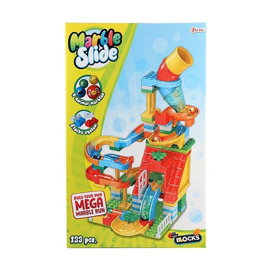 Toi-Toys Blocks Bouwblokken Knikkerbaan 133-Delig