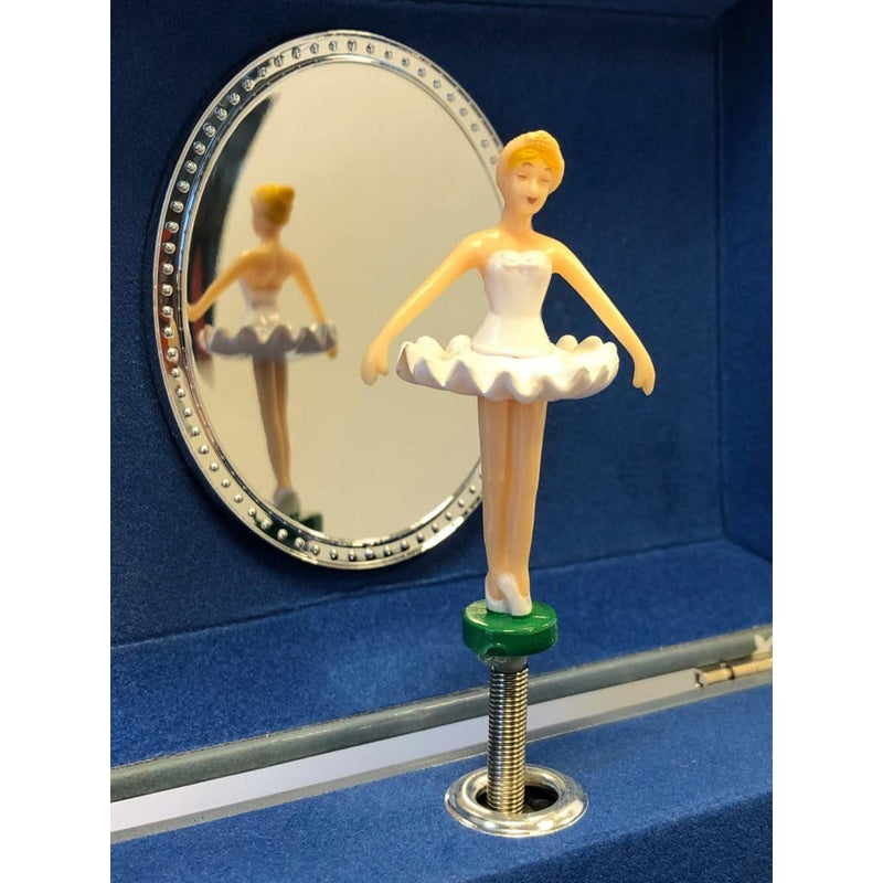 Laad de afbeelding in de Gallery-viewer, Simply For Kids Juwelen-Muziekdoosje Ballerina Witte Jurk Blauw/Wit
