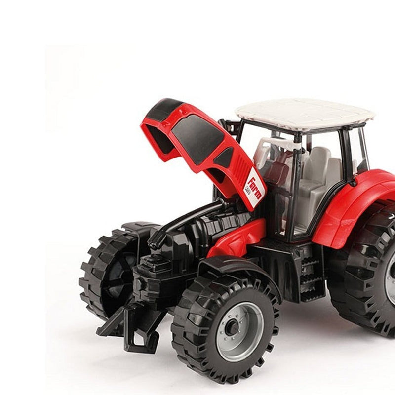 Laad de afbeelding in de Gallery-viewer, Tractor Tractor Met Frictie 19 Cm Rood/Zwart
