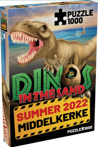 Dino's in the sand - puzzel - 1.000 stuks - 66 x48 cm